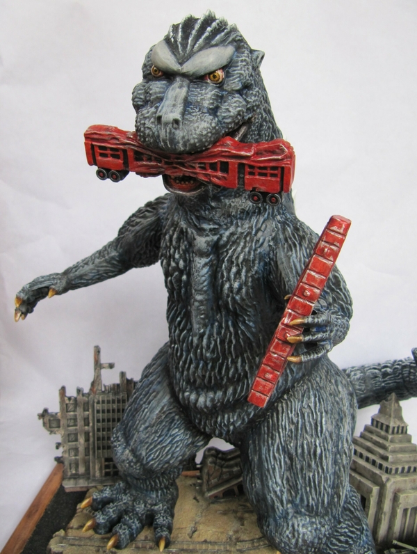 Diorama Godzilla.