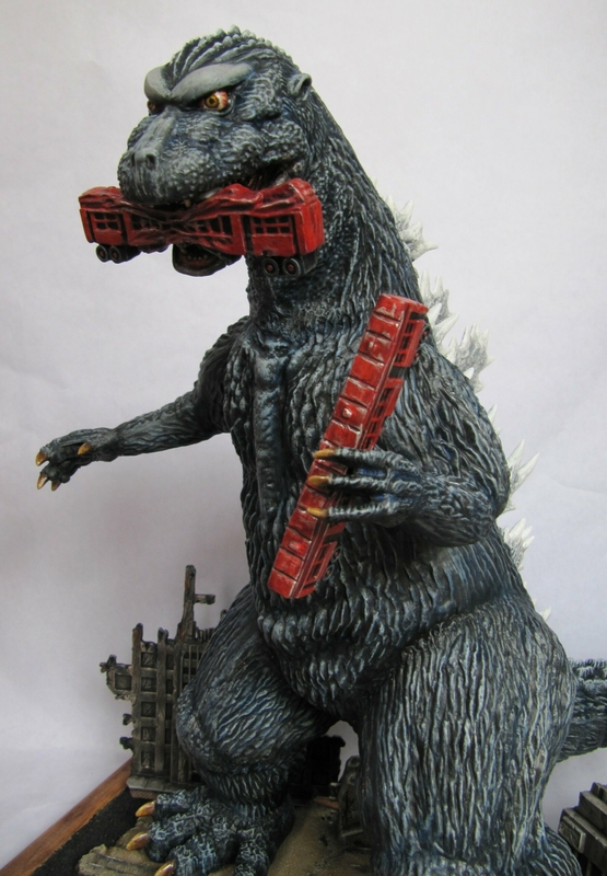 Diorama Godzilla.